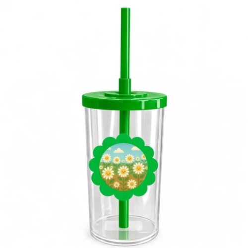 Copo Short Drink Flor Personalizado Margaridas