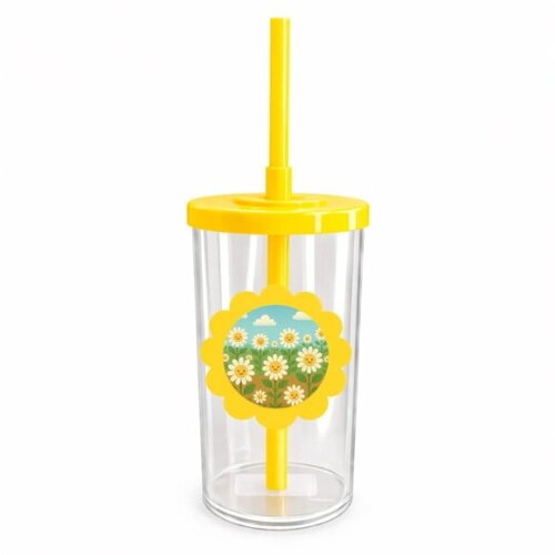 Copo Short Drink Flor Personalizado Margaridas