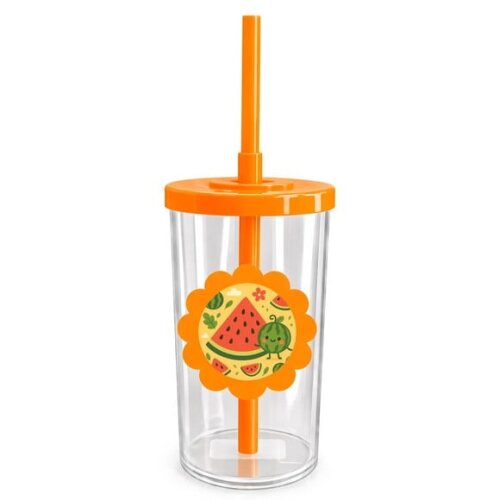 Copo Short Drink Flor Personalizado Melancia