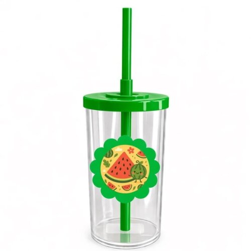 Copo Short Drink Flor Personalizado Melancia