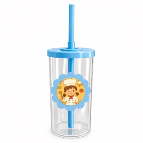 Copo Short Drink Flor Personalizado Mini Chef Menina