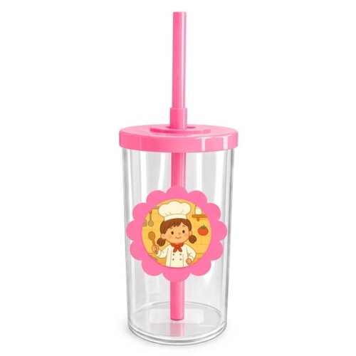 Copo Short Drink Flor Personalizado Mini Chef Menina