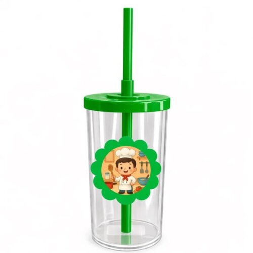 Copo Short Drink Flor Personalizado Mini Chef Menino