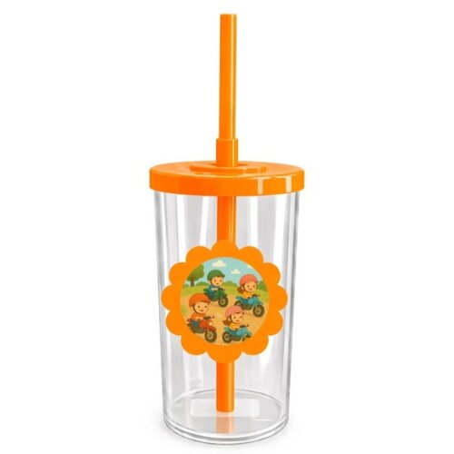 Copo Short Drink Flor Personalizado Motocicletas Kids