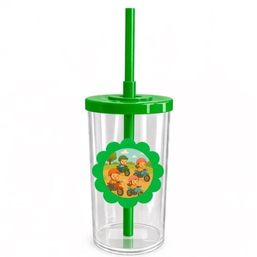 Copo Short Drink Flor Personalizado Motocicletas Kids