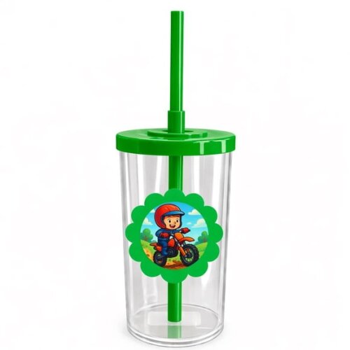 Copo Short Drink Flor Personalizado Motocross