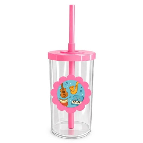 Copo Short Drink Flor Personalizado Músicas Instrumentos