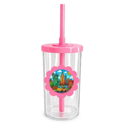 Copo Short Drink Flor Personalizado Nova York
