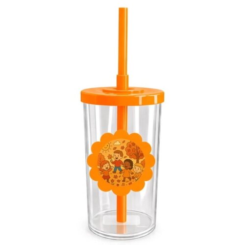 Copo Short Drink Flor Personalizado Outono Divertido