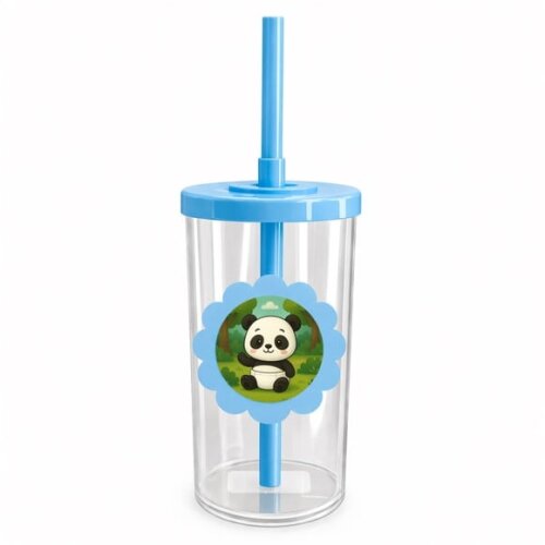 Copo Short Drink Flor Personalizado Panda Baby