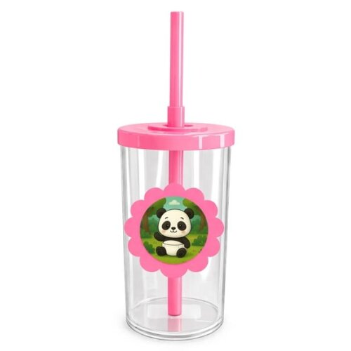 Copo Short Drink Flor Personalizado Panda Baby