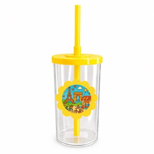 Copo Short Drink Flor Personalizado Paris
