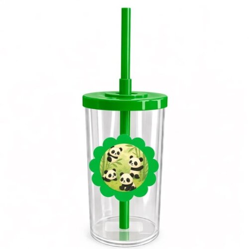 Copo Short Drink Flor Personalizado Pandinhas