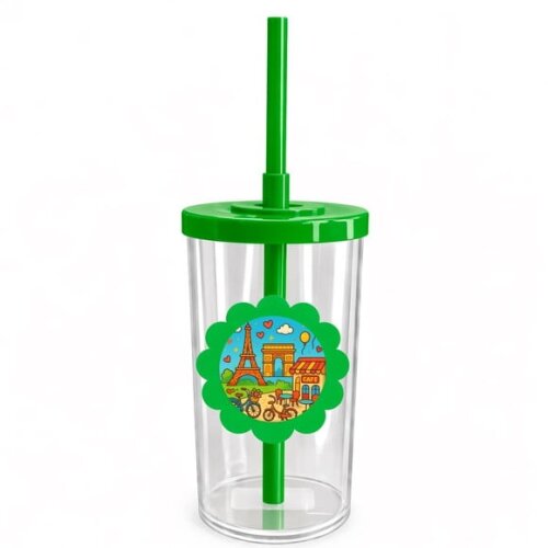 Copo Short Drink Flor Personalizado Paris