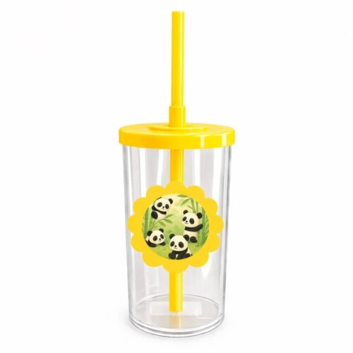Copo Short Drink Flor Personalizado Pandinhas