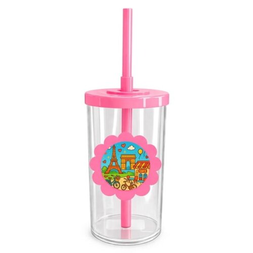 Copo Short Drink Flor Personalizado Paris