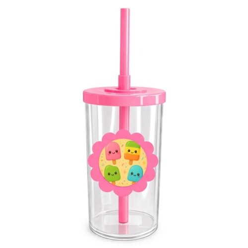 Copo Short Drink Flor Personalizado Picolés