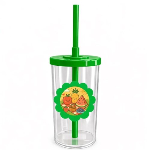 Copo Short Drink Flor Personalizado Piquenique das Frutas