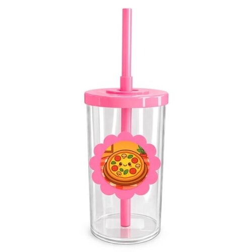 Copo Short Drink Flor Personalizado Pizza Divertida