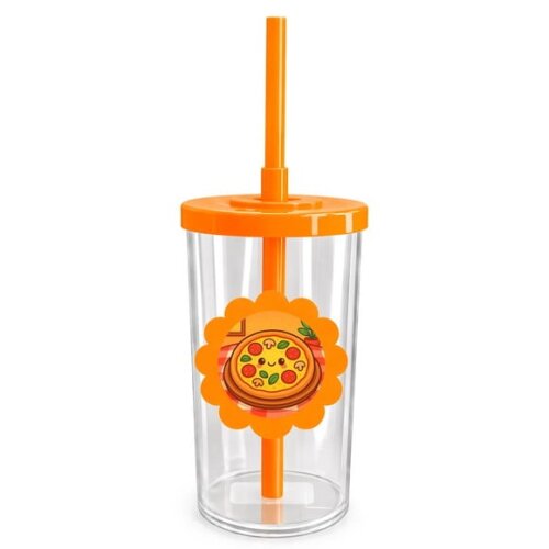 Copo Short Drink Flor Personalizado Pizza Divertida