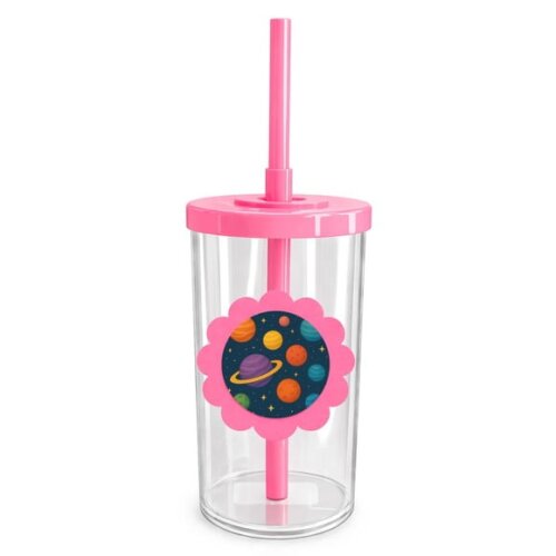 Copo Short Drink Flor Personalizado Planetas Coloridos