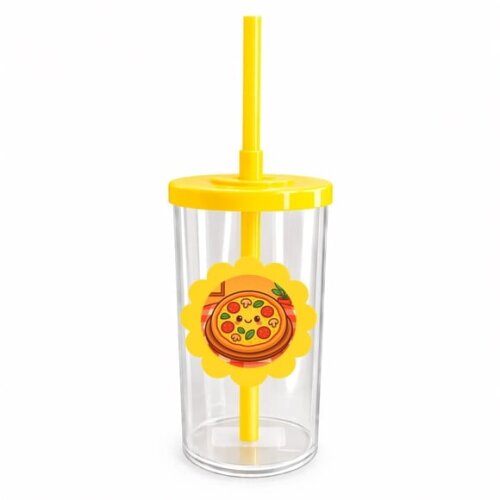 Copo Short Drink Flor Personalizado Pizza Divertida