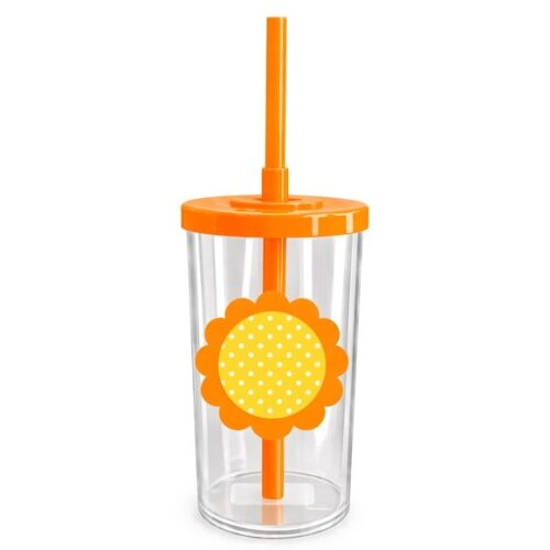 Copo Short Drink Flor Personalizado Poá Amarelo