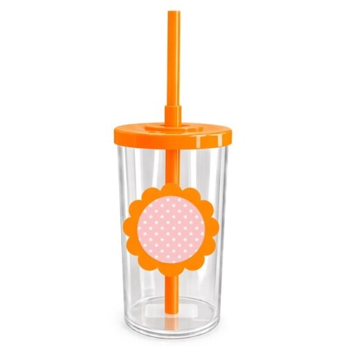 Copo Short Drink Flor Personalizado Poá Rosa Bebê