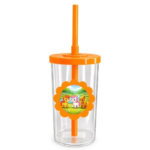 Copo Short Drink Flor Personalizado Pôneis