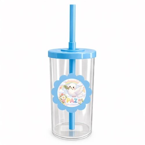 Copo Short Drink Flor Personalizado Pombinha da Paz