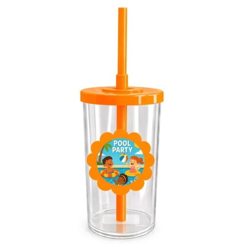 Copo Short Drink Flor Personalizado Pool Party