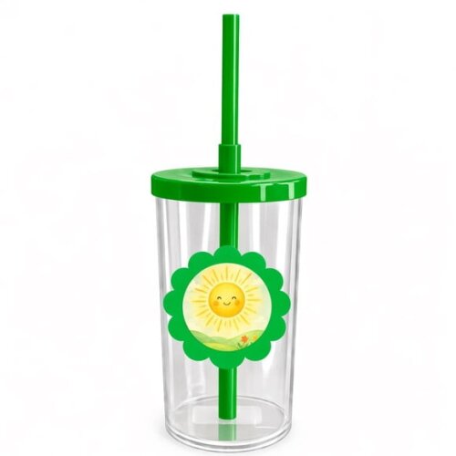 Copo Short Drink Flor Personalizado Raio de Sol Aquarela