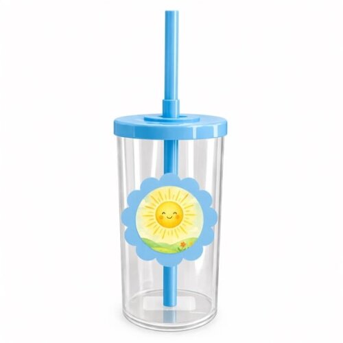 Copo Short Drink Flor Personalizado Raio de Sol Aquarela