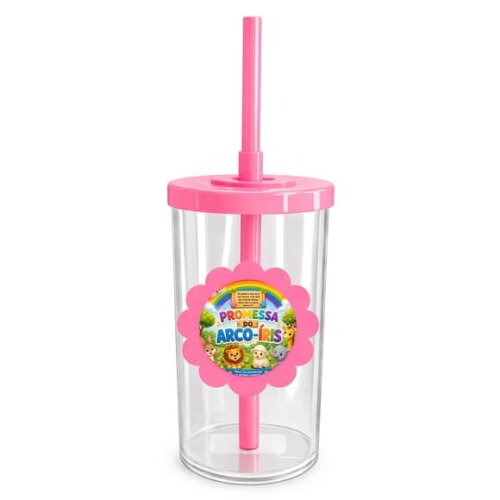 Copo Short Drink Flor Personalizado Promessa do Arco-íris