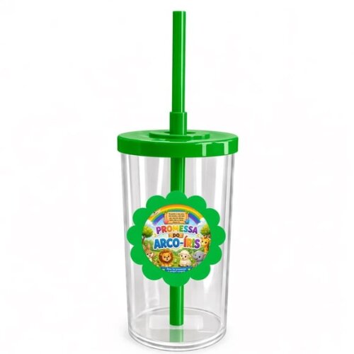 Copo Short Drink Flor Personalizado Promessa do Arco-íris