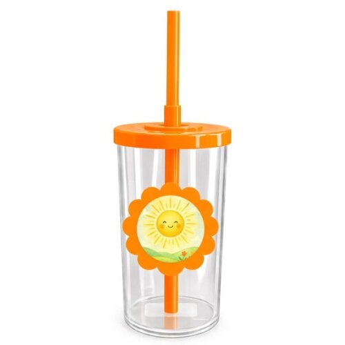 Copo Short Drink Flor Personalizado Raio de Sol Aquarela