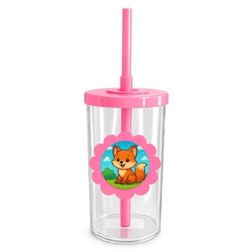Copo Short Drink Flor Personalizado Raposinha