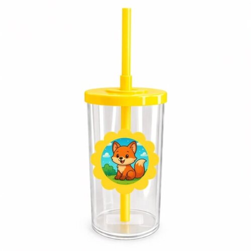 Copo Short Drink Flor Personalizado Raposinha