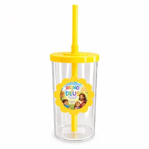Copo Short Drink Flor Personalizado Reino de Deus