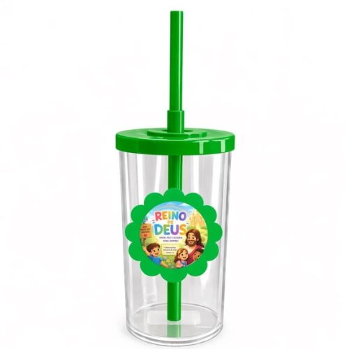 Copo Short Drink Flor Personalizado Reino de Deus