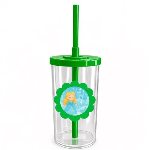 Copo Short Drink Flor Personalizado Reino Gelado Infantil
