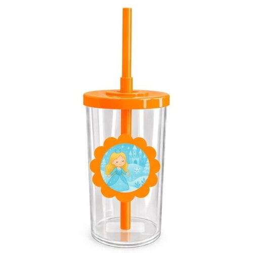 Copo Short Drink Flor Personalizado Reino Gelado Infantil