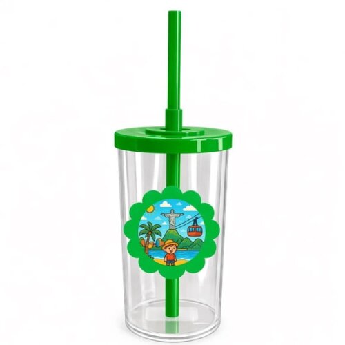 Copo Short Drink Flor Personalizado Rio de Janeiro