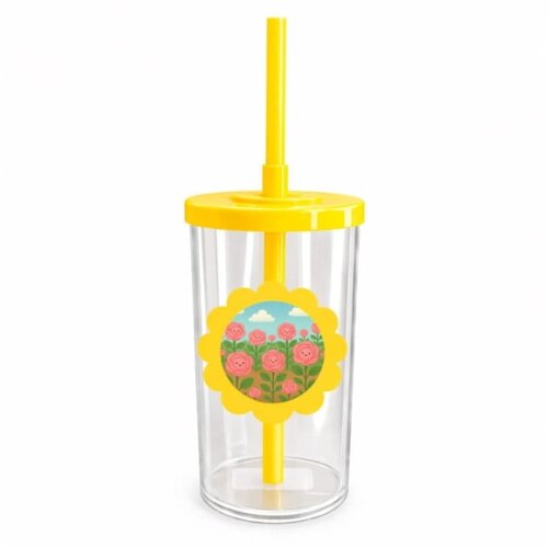 Copo Short Drink Flor Personalizado Rosas Fofas
