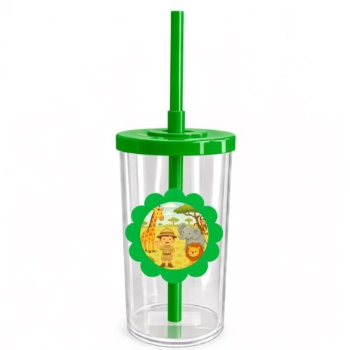 Copo Short Drink Flor Personalizado Safari