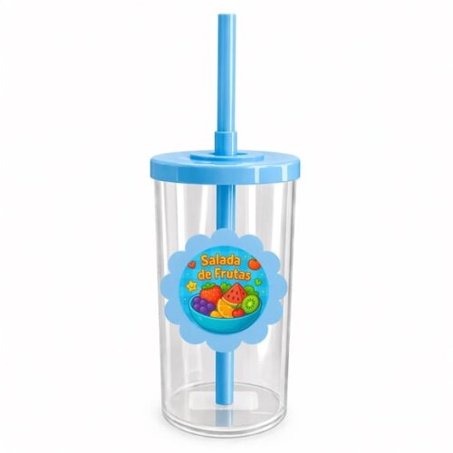 Copo Short Drink Flor Personalizado Salada de Frutas