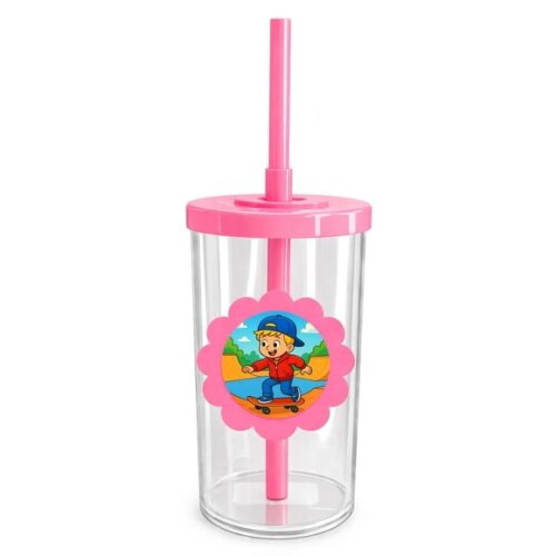 Copo Short Drink Flor Personalizado Skate Kids