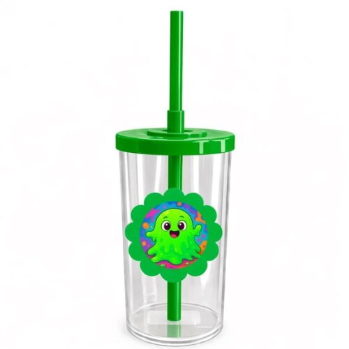Copo Short Drink Flor Personalizado Slime