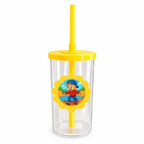 Copo Short Drink Flor Personalizado Skate Kids