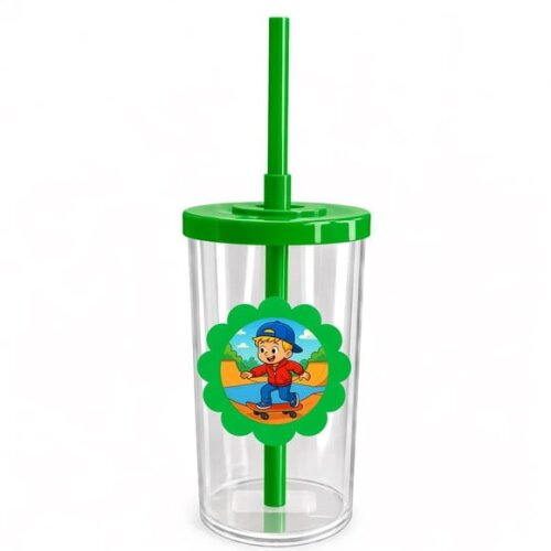 Copo Short Drink Flor Personalizado Skate Kids